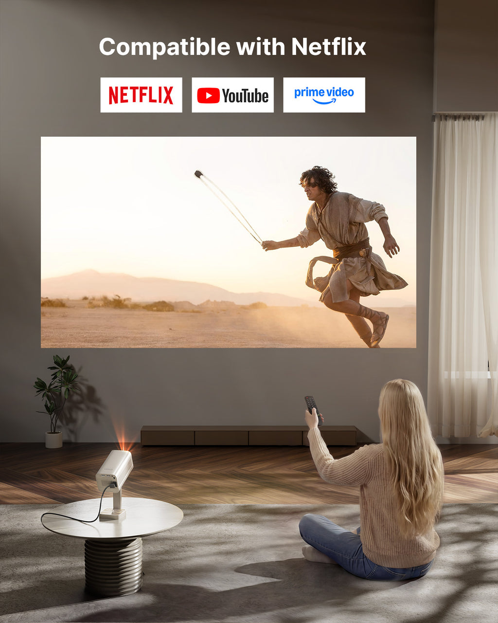 VOPLLS-K3-UK Netflix & Dolby Audio Smart Mini Projecto