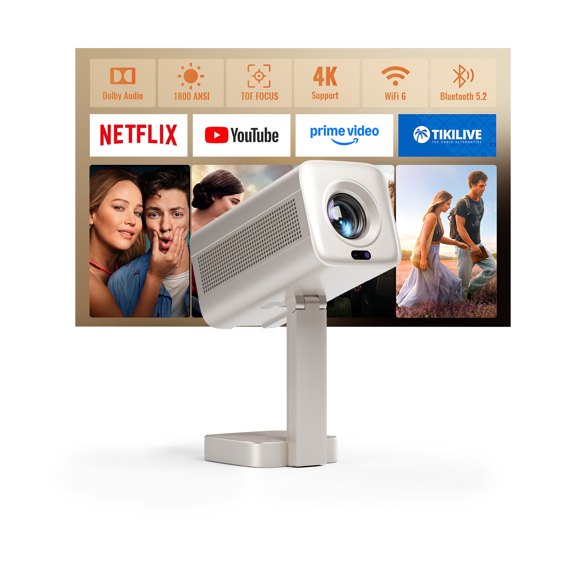 VOPLLS-K3-UK Netflix & Dolby Audio Smart Mini Projecto