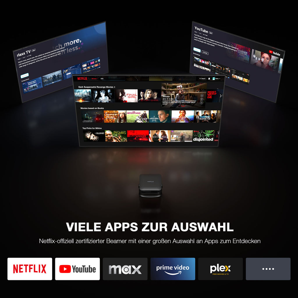 VOPLLS Q5 Smart Mini Projector 4K- UK