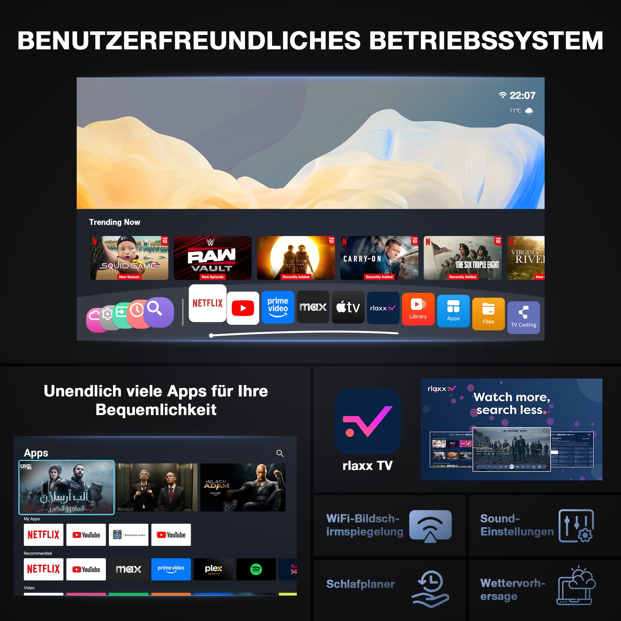 VOPLLS Q5 Smart Mini Projector 4K- UK